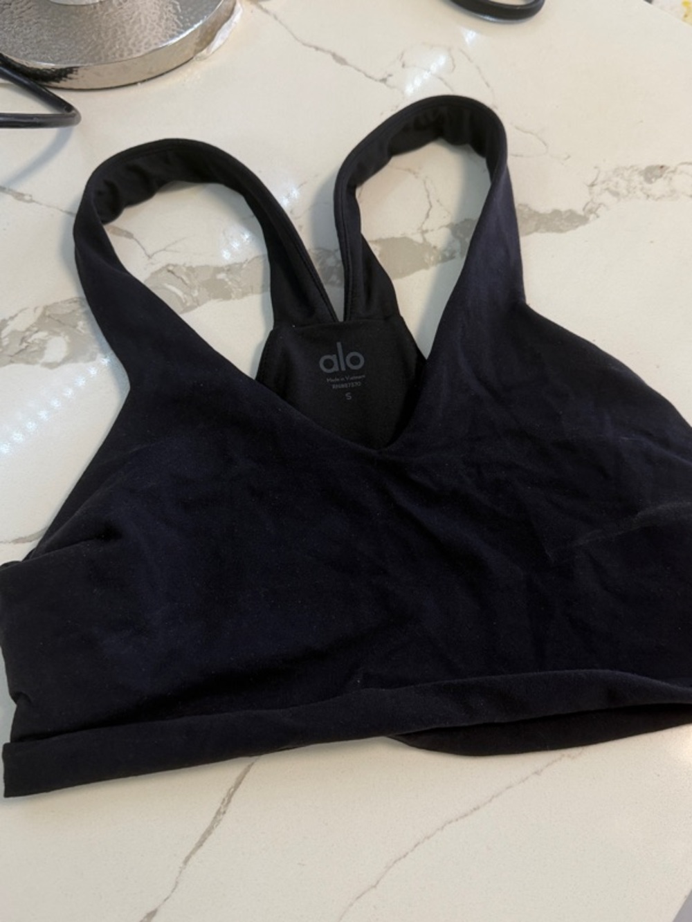 ALO Yoga Black Racerback Sports Bra